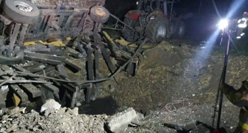 Місце падіння ракети у Польщі