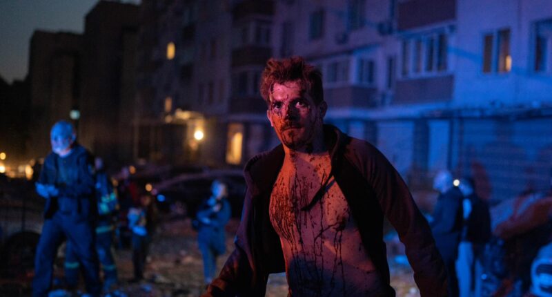 Голосіївський район Київ, пожежа від уламків дрону