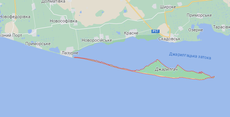 Окупанти насипали переправу до острова Джарилгач