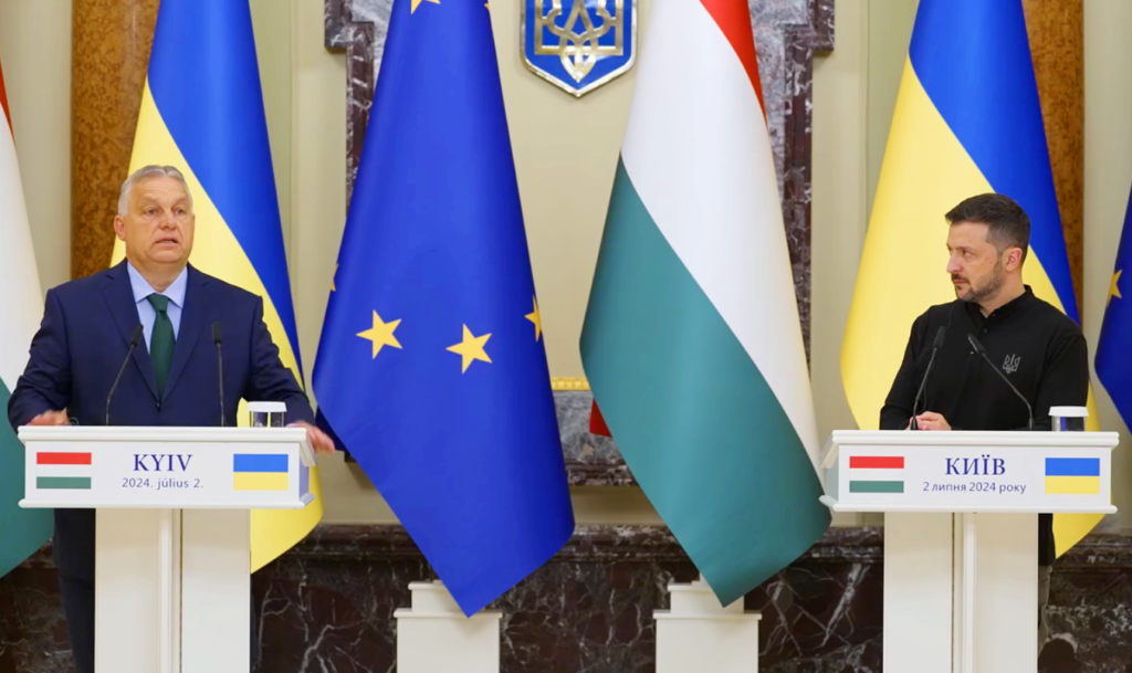 Прем'єр-міністр Угорщини Віктор Орбан та президент України Володимир Зеленський