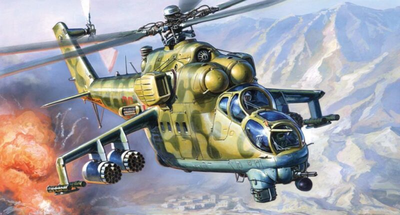 ГУр про знищення штурмового вертольота Мі-24 у РФ