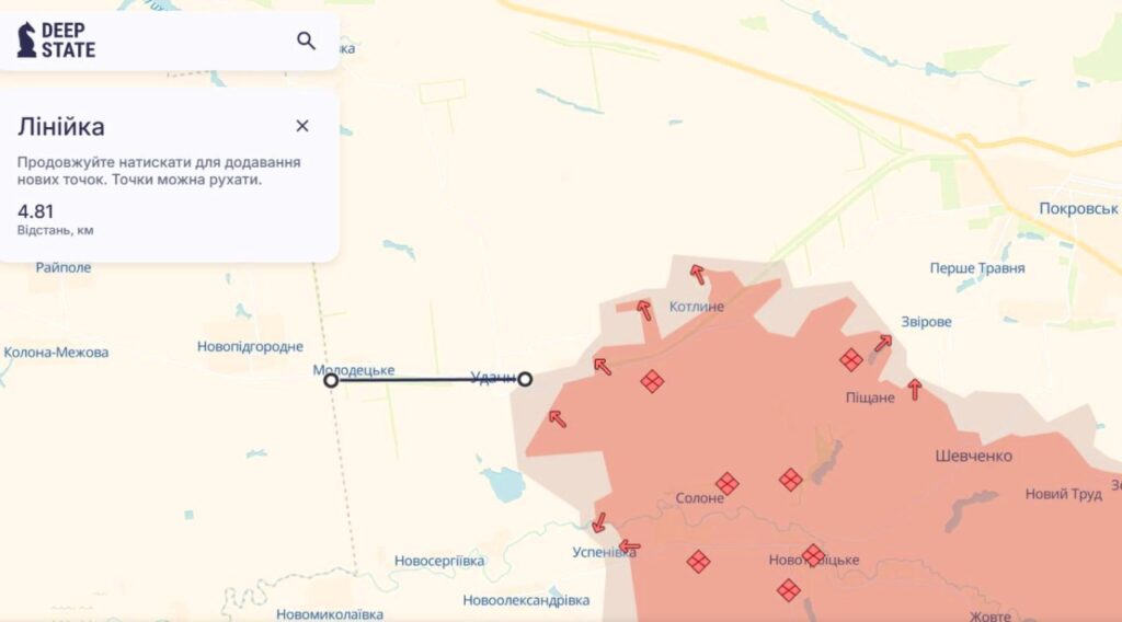 Карта Дніпропетровської області, де регіон розташований за 5 км від фронту