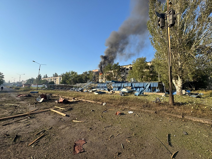 Внаслідок обстрілу РФ Костянтинівка залишилася без газу, пошкоджена розподільча станція 3