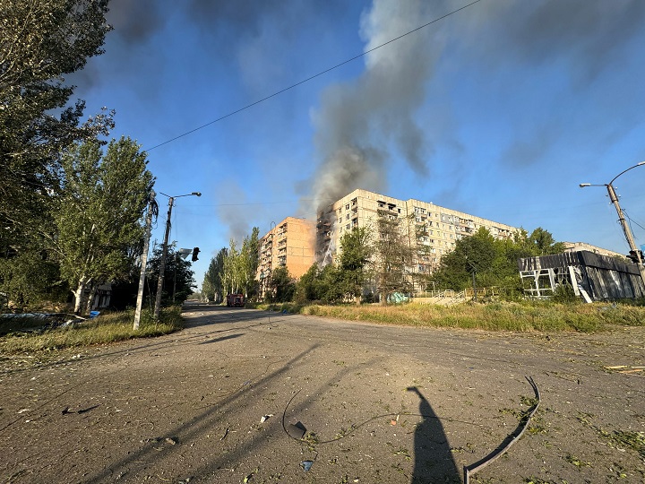Внаслідок обстрілу РФ Костянтинівка залишилася без газу, пошкоджена розподільча станція 10