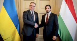 Заступник МЗС Угорщини Левенте Мадяр і віцепрем’єр України з питань євроінтеграції Тарас Качка