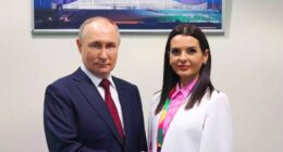 Російський диктатор Володимир Путін і очільницю Гагаузії Євгенія Гуцул