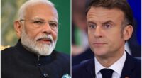 Президент Франції Еммануель Макрон і прем'єр-міністр Індії Нарендра Моді