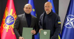 Прем'єр-міністр України Денис Шмигаль та міністр оборони Хорватії Іван Анушич