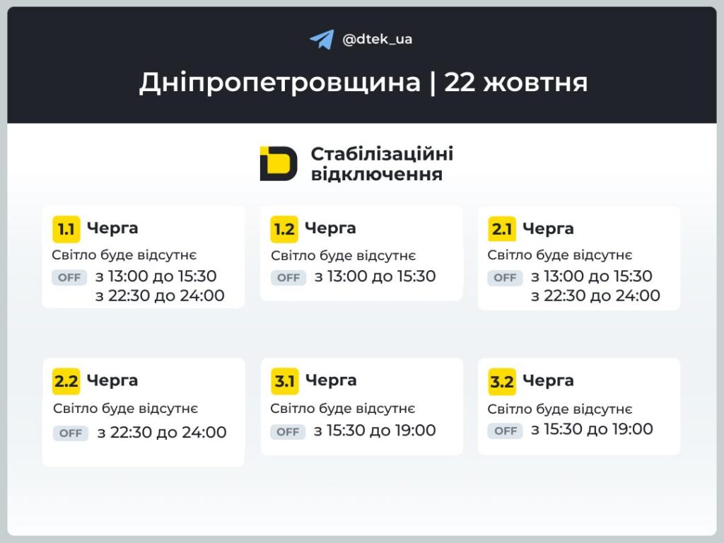 В Україні запроваджують графіки відключень електроенергії 5