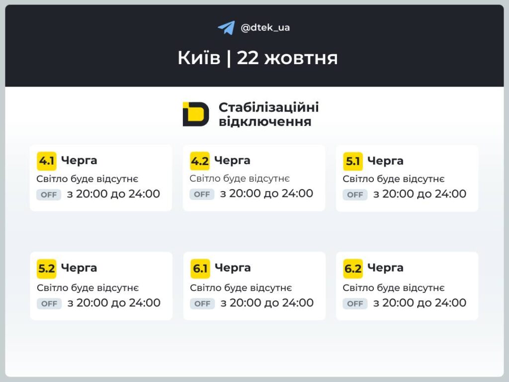 В Україні запроваджують графіки відключень електроенергії 4