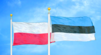 Естонський і польський прапори