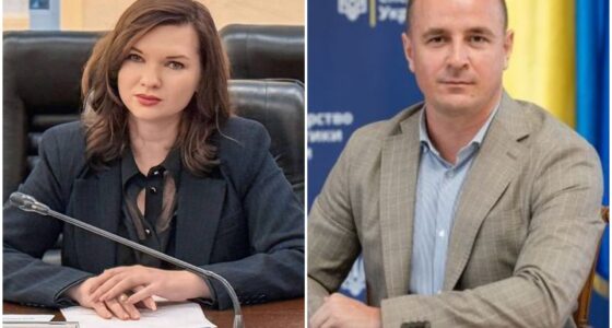 Виконувачі обов'язків міністра енергетики Артем Некрасов і міністерки юстиції Людмила Сугак