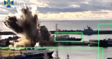 Вибух в Новоросійську. Скріншот відео СБУ