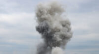 Дим від обстрілу