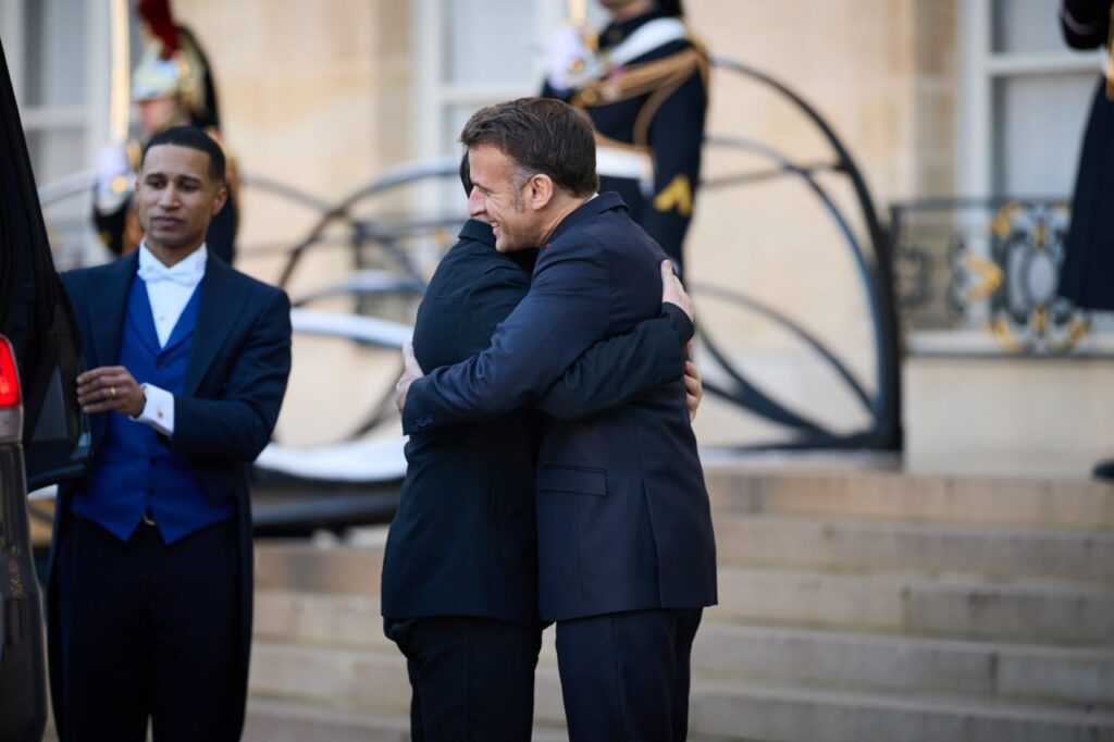 Президент України Володимир Зеленський і французький лідер Еммануель Макрон 1