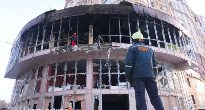 Наслідки обстрілу Запоріжжя