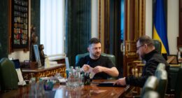 Президент України Володимир Зеленський та міністр внутрішніх справ Ігор Клименко