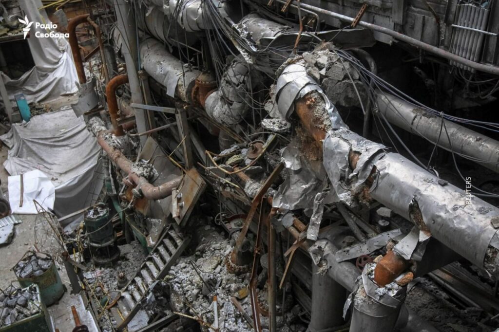 Як зсередини виглядає одна з українських ТЕЦ після атаки РФ 1