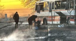 Удар по шахтарському автобусу ДТЕК