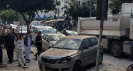 Уламки біля посольства України в Ізраїлі