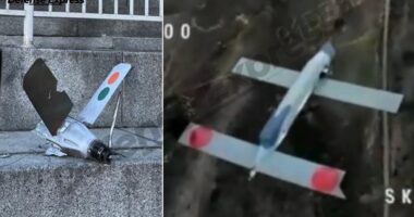 Уламки дрона