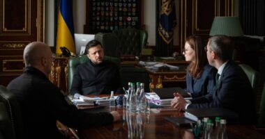 Володимир Зеленський на переговорах