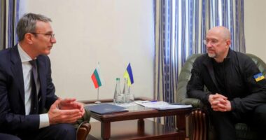 Прем’єр-міністр Болгарії Андрей Гюров і міністр енергетики України Денис Шмигаль