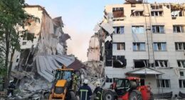 Зруйнована будівля на окупованій Луганщині