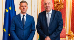 Прем'єр-міністр Угорщини Петер Мадяр і президент Угорщини Тамаш Шуйок